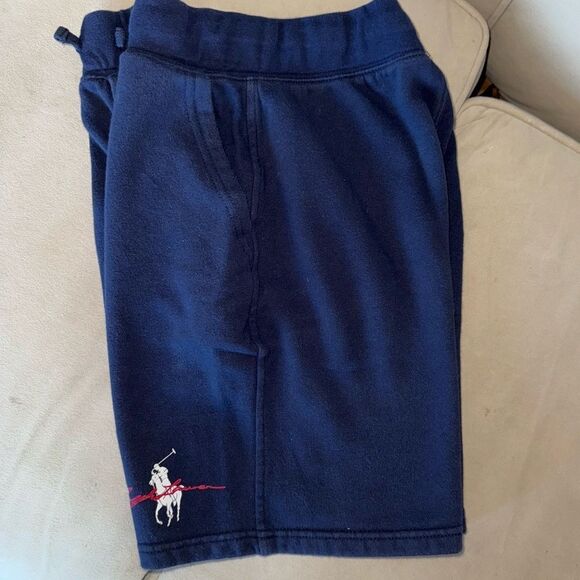 Polo by Ralph Lauren knit shorts, navy with white polo horse, size medium (10-12 - Picture 2 of 8